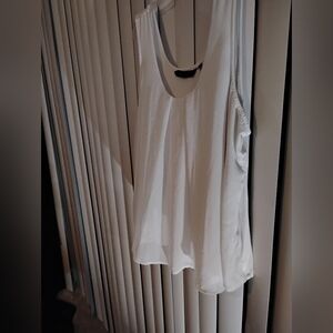 Colleen Lopez 1x Plus Size Sleeveless Blouse White